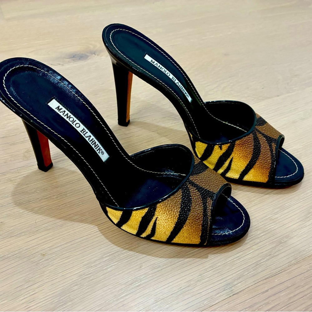 Manolo Blahnik open toe shoes